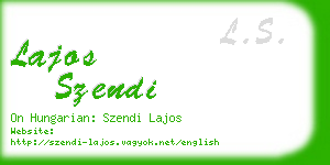 lajos szendi business card